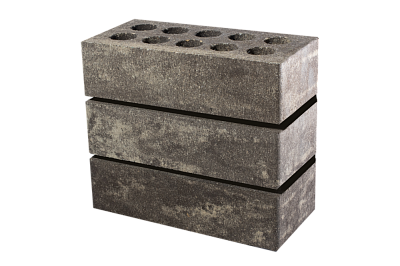 Картинка Кирпич - Гиперпрессованный кирпич Облицовочный одинарный гладкий : М-200 размером 120x250x65. Цвет , производство ЛИТОС 