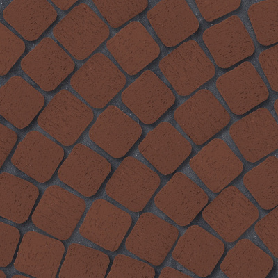 Брусчатка темно-красная "Эдинбург" квадро R Брусчатка темно-красная "Эдинбург" квадро R